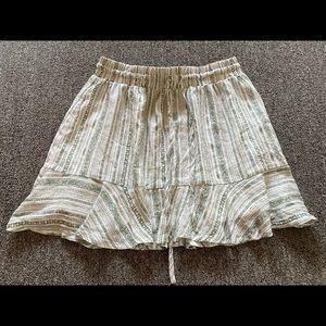 Green and White Forever 21 Skirt